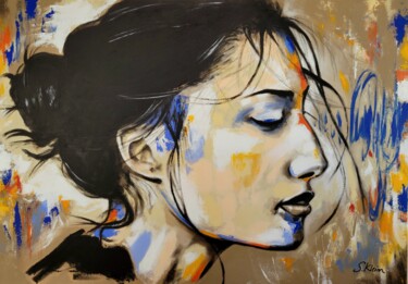 Painting titled "Sophie" by Sébastien Klein, Original Artwork, Acrylic Mounted on Wood Stretcher frame