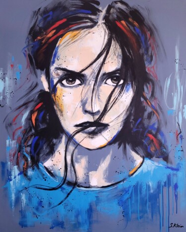 Painting titled "Lise" by Sébastien Klein, Original Artwork, Acrylic Mounted on Wood Stretcher frame