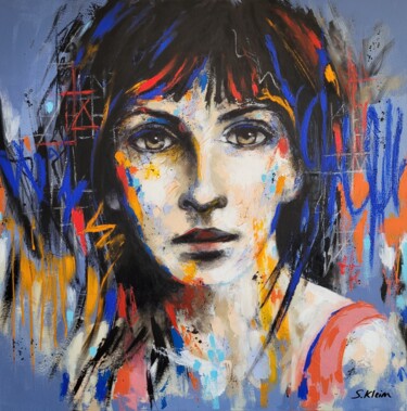 Painting titled "Garance" by Sébastien Klein, Original Artwork, Acrylic Mounted on Wood Stretcher frame