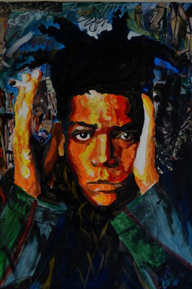 Peinture intitulée "Basquiat" par Sébastien Léonard (4 Mains), Œuvre d'art originale, Acrylique