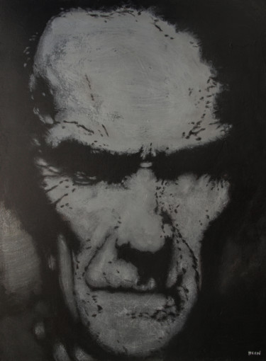 Painting titled "Clint Eastwood" by Hespé, Original Artwork, Acrylic