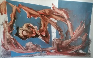 Painting titled "C'est un mouvement…" by Sébastien Racine, Original Artwork, Oil