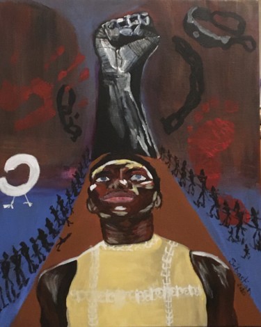 Peinture intitulée ""Celebration" BLM" par Sébastian, Œuvre d'art originale, Acrylique