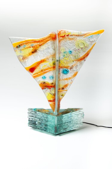 Skulptur mit dem Titel "Koutur de verre" von Sébastien Lefèvre Verrier, Original-Kunstwerk, Glas