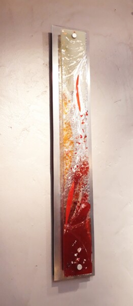 Sculpture intitulée "Variation white red" par Sébastien Lefèvre Verrier, Œuvre d'art originale, Verre