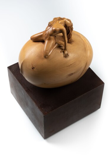 Sculpture titled "Phall-aise 3" by Sébastien Lefèvre Verrier, Original Artwork, Wood