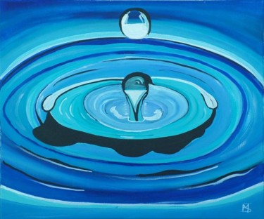 Peinture intitulée "goutte d'eau" par Murielle Sébastien, Œuvre d'art originale