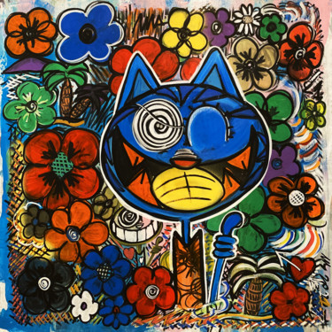 Vive toutes les fleurs Peinture intitulée "Vive toutes les fle…" par Seb Paul Michel, Œuvre d'art originale, Acrylique Monté sur Châssis