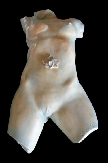 Sculptuur getiteld "Femme Orchidée" door Sébastien Taille Sculpteur, Origineel Kunstwerk, Gips