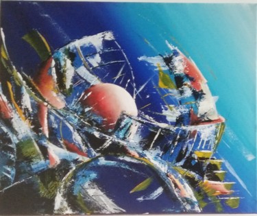 Peinture intitulée "Corps céleste" par Seb Bak, Œuvre d'art originale, Acrylique