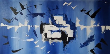 Pittura intitolato "deep-blue Iceberg" da Cédù, Opera d'arte originale, Acrilico