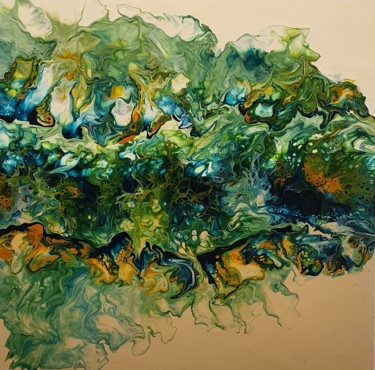 Painting titled "Disturbed Waters" by Cédù, Original Artwork, Acrylic