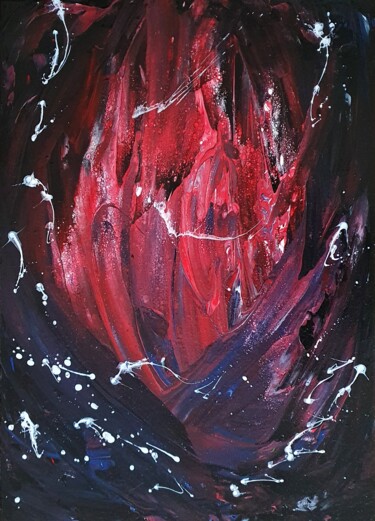 Peinture intitulée "Heavenly Fire" par Cédù, Œuvre d'art originale, Acrylique