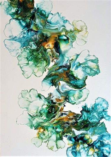 Peinture intitulée "River" par Cédù, Œuvre d'art originale, Acrylique