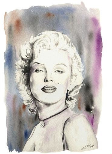 Pintura titulada "Marilyn Monroe" por Sebastián Castillos, Obra de arte original, Oleo