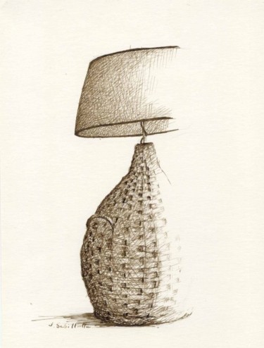 Peinture intitulée "Lampe" par Jean Sebillotte, Œuvre d'art originale