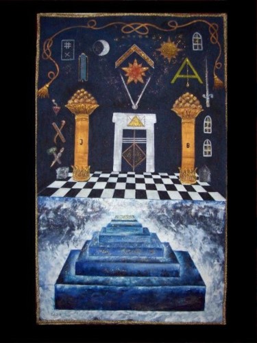 Painting titled "Board II of Lodge S…" by Ferenc Sebök, Original Artwork