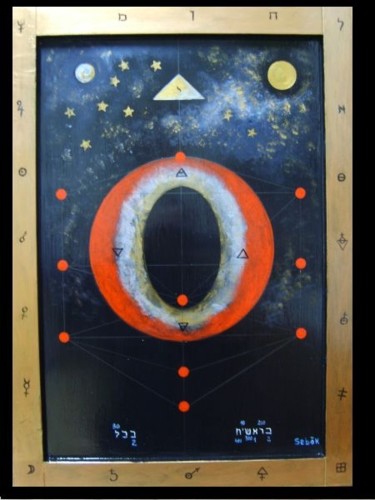 Peinture intitulée "Key of Universe" par Ferenc Sebök, Œuvre d'art originale