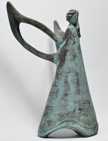 Sculpture titled "Fighting Women Angle" by Seda Eyuboglu, Original Artwork, Bronze