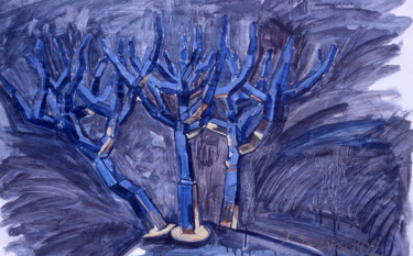 Sculpture intitulée "The tree" par Jivko Sedlarski, Œuvre d'art originale, Papier