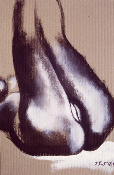 Painting titled "Nude XI" by Jivko Sedlarski, Original Artwork, Acrylic