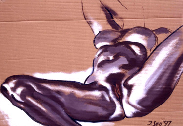 Painting titled "Nude II" by Jivko Sedlarski, Original Artwork, Acrylic