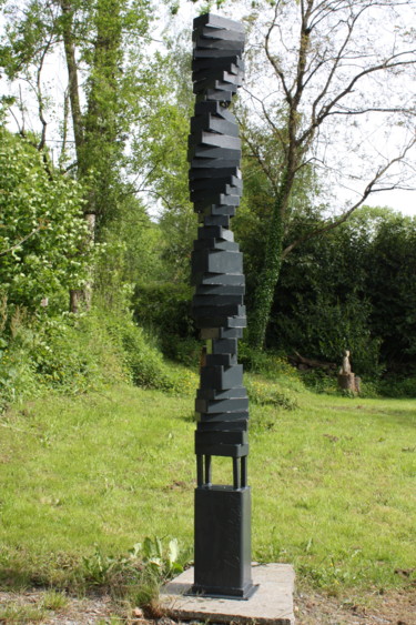 Escultura titulada "Masse en Mouvement I" por Jivko Sedlarski, Obra de arte original, Metales