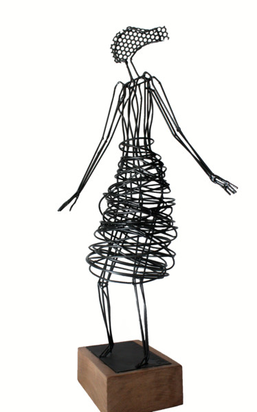 Sculpture intitulée "La Charmeuse" par Jivko Sedlarski, Œuvre d'art originale, Métaux