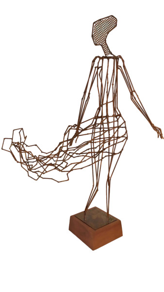 Sculpture titled "La Charmeuse II" by Jivko Sedlarski, Original Artwork, Metals