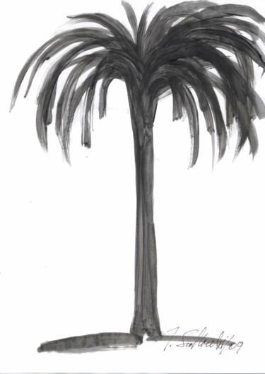Desenho intitulada "Palm Beach XV" por Jivko Sedlarski, Obras de arte originais, Acrílico