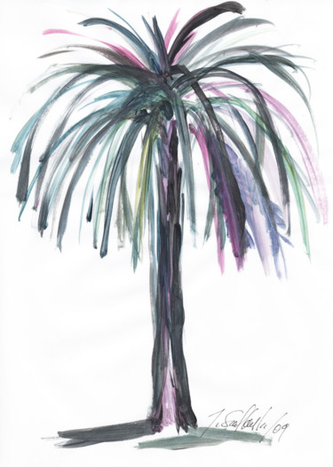 Drawing titled "Palm Beach XVII" by Jivko Sedlarski, Original Artwork, Acrylic