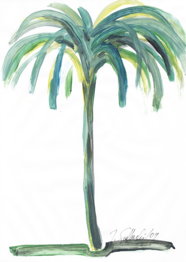 Desenho intitulada "Palm Beach XVI" por Jivko Sedlarski, Obras de arte originais, Acrílico
