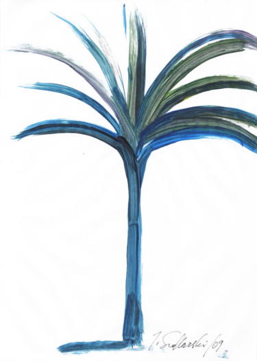 Desenho intitulada "Palm Beach XIV" por Jivko Sedlarski, Obras de arte originais, Acrílico