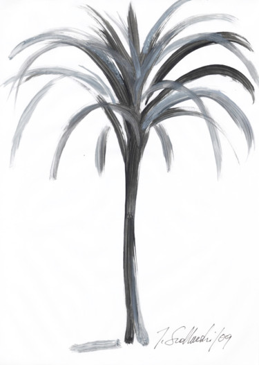 Desenho intitulada "Palm Beach IX" por Jivko Sedlarski, Obras de arte originais, Acrílico