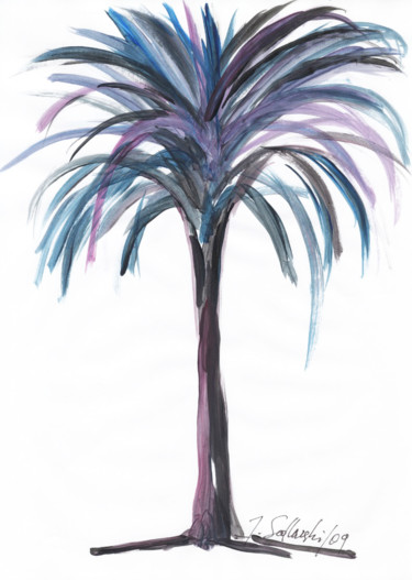Desenho intitulada "Palm Beach X" por Jivko Sedlarski, Obras de arte originais, Acrílico