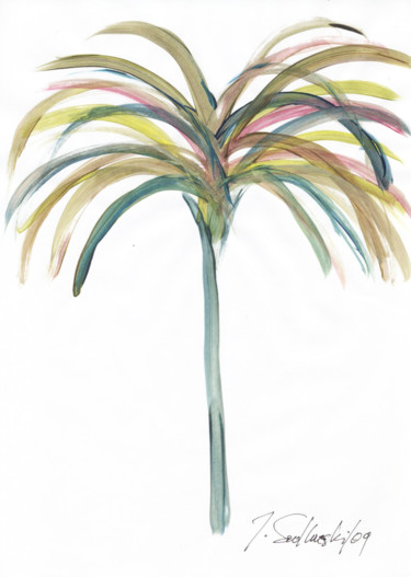 Desenho intitulada "Palm Beach VIII" por Jivko Sedlarski, Obras de arte originais, Acrílico