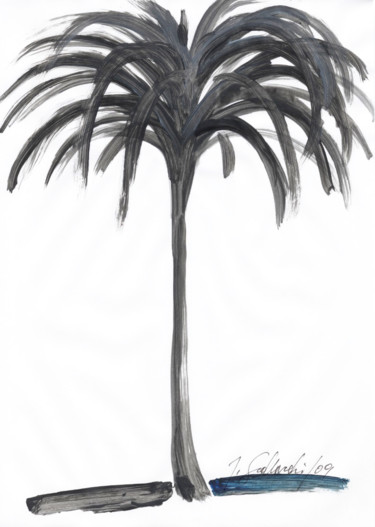 Desenho intitulada "Palm Beach III" por Jivko Sedlarski, Obras de arte originais, Acrílico