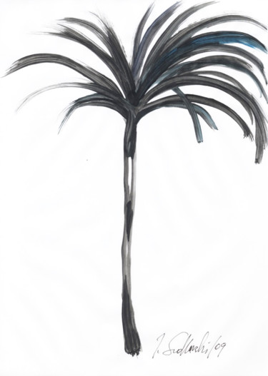 Desenho intitulada "Palm Beach II" por Jivko Sedlarski, Obras de arte originais, Acrílico