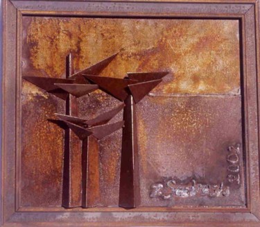 Sculpture titled "59x51 cm." by Jivko Sedlarski, Original Artwork, Metals