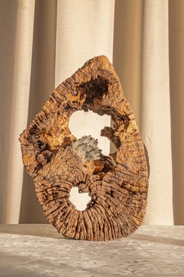 Sculpture titled "Oak sculpture with…" by Jozef Sedmak, Original Artwork, Wood