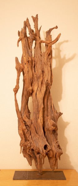 Sculpture titled "Pine vertical decor…" by Jozef Sedmak, Original Artwork, Wood