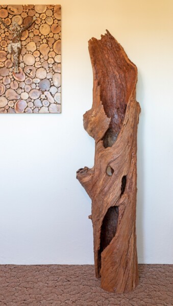 Scultura intitolato "Cherry tree organic…" da Jozef Sedmak, Opera d'arte originale, Legno