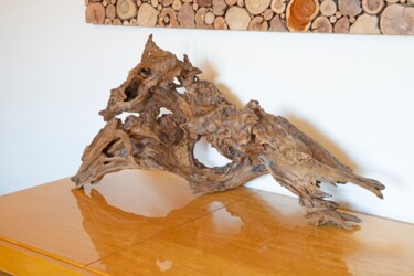 Skulptur mit dem Titel "Oak decorative scul…" von Jozef Sedmak, Original-Kunstwerk, Holz