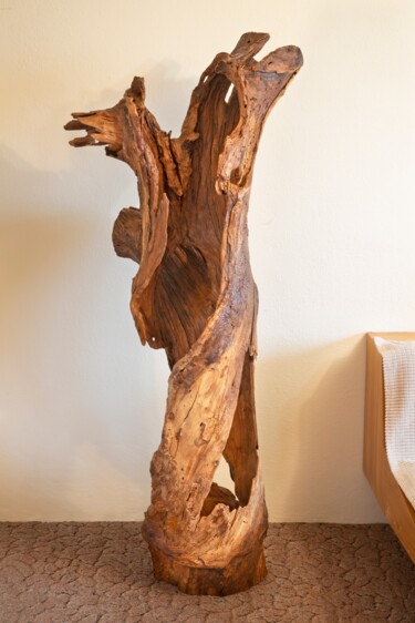 Sculpture titled "Cherry tree decorat…" by Jozef Sedmak, Original Artwork, Wood