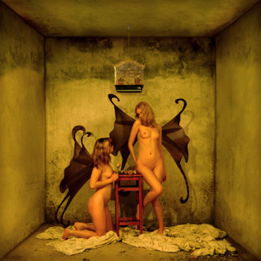 Digitale Kunst getiteld "Black Angels" door Nikolaj Sednin (Nicolas Sedninne), Origineel Kunstwerk, Digitaal Schilderwerk