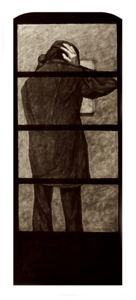 Картина под названием "The conversation of…" - Николай Седнин (Nicolas Sednin), Подлинное произведение искусства, Чернила