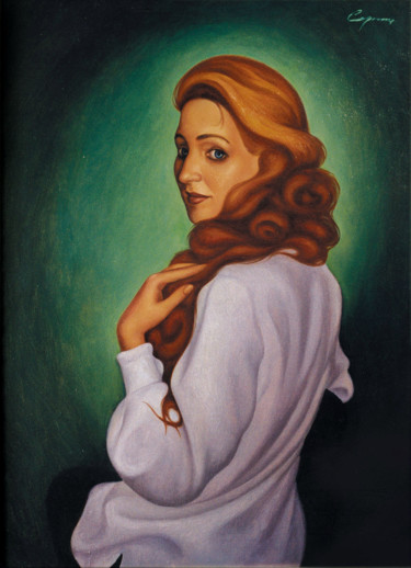 Картина под названием "Portrait Of Svetlan…" - Николай Седнин (Nicolas Sednin), Подлинное произведение искусства, Масло