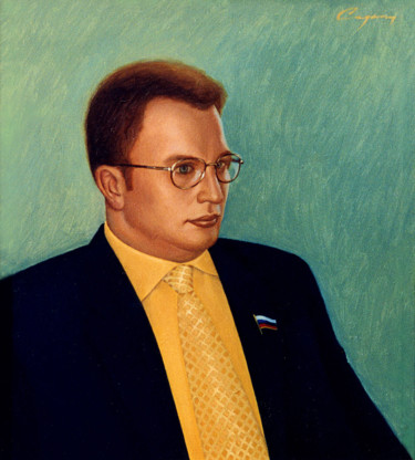 Painting titled "Portrait Of Vladimi…" by Nikolai Sednin (Nicolas Sednin), Original Artwork, Oil