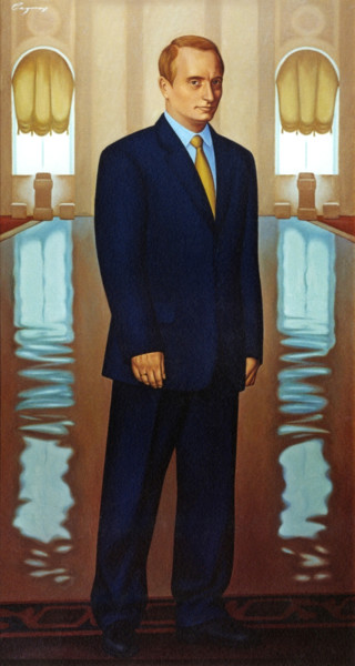 Painting titled "Russian President i…" by Nikolaj Sednin (Nicolas Sedninne), Original Artwork, Oil