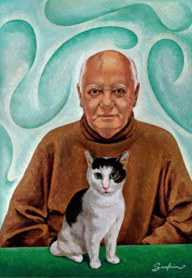 Картина под названием "Mikhail Gorbachev a…" - Николай Седнин (Nicolas Sednin), Подлинное произведение искусства, Масло